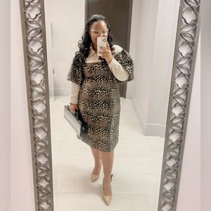 Elegant Black and Gold Women's Dress